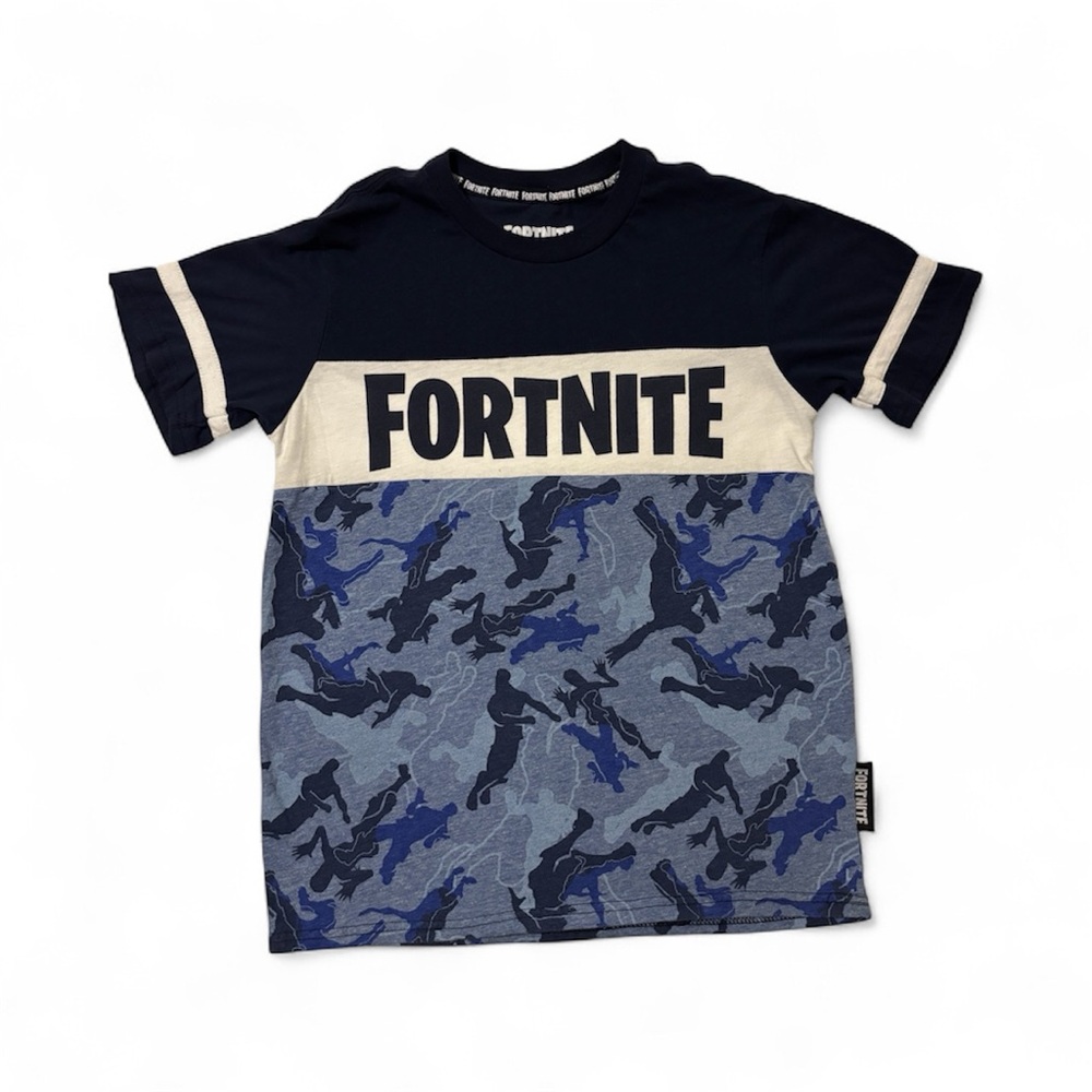 Fortnite Short Sleeve Tee - Blue and White Fortnite Kids Shirt